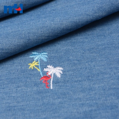 Embroidered Denim Fabric