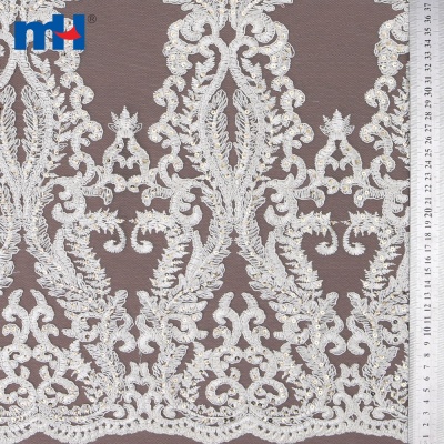 Gold Sequin Bridal Lace Fabric