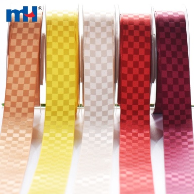 1 Inch Checkered Satin Ribbon