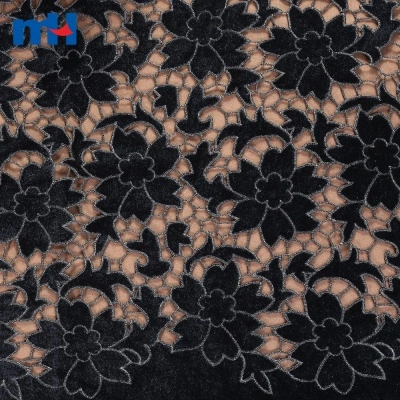 Laser Cut Guipure Velvet Fabric