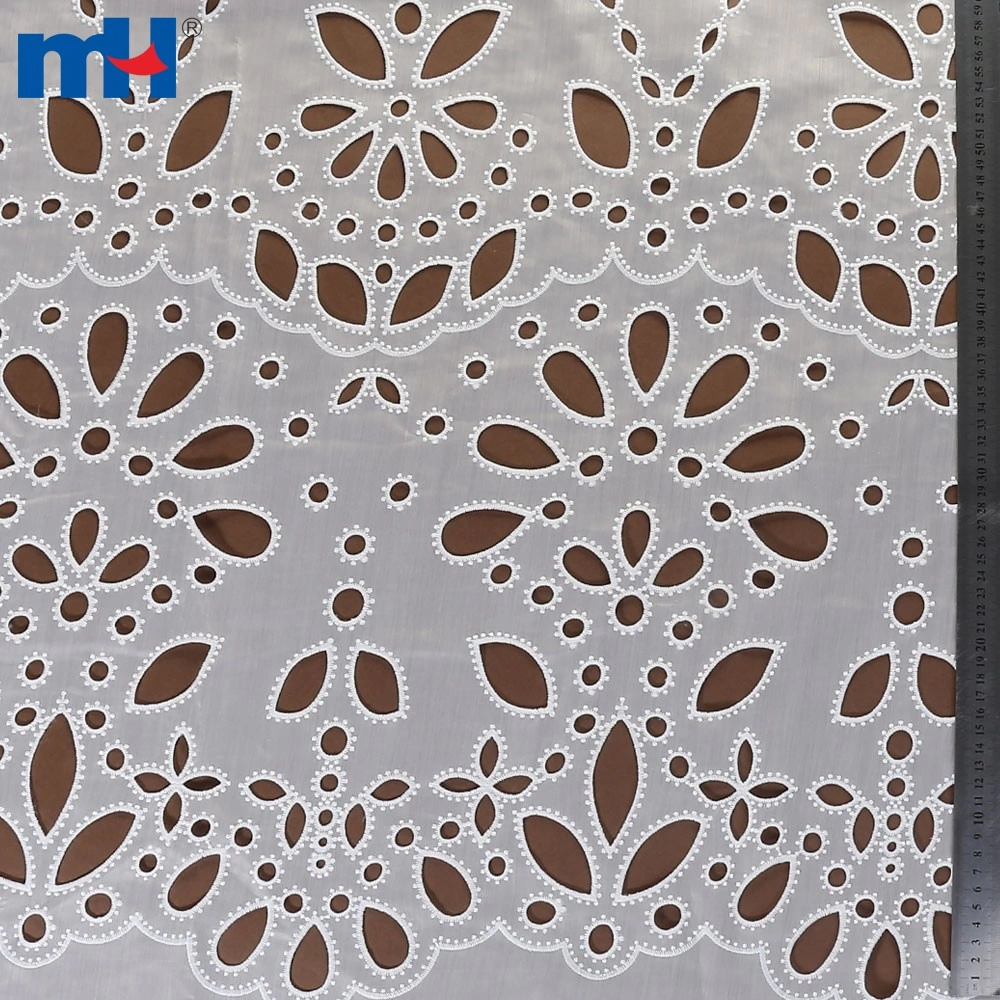 Laser Cut Embroidery Eyelet Lace Fabric