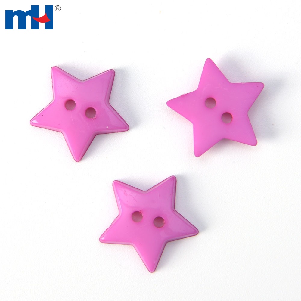 plastic star buttons