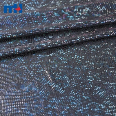 97% Polyester 3% Spandex Metallic Foil Fabric