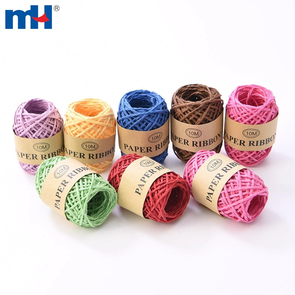100 Meters Mixed Color Mulberry Paper String Cord Twine Craft Floristry 10  Color