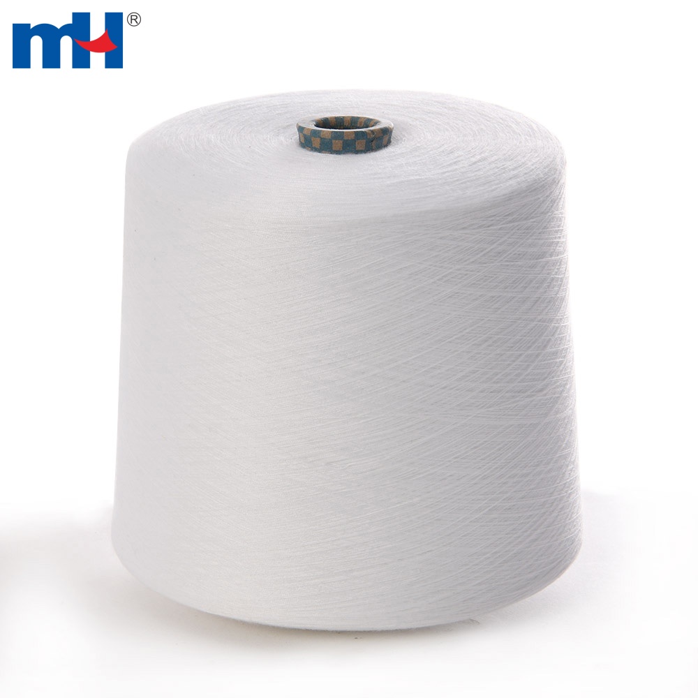 Industrial 40S 2 Raw White 100% Spun Polyester Sewing Thread Yarn Paper Cone