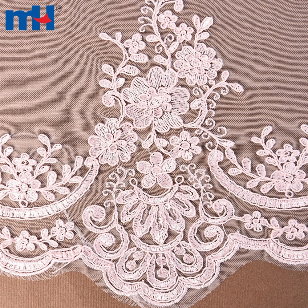 Buy Wholesale China Cotton Embroidered Lace Net Fabric Trim Cotton