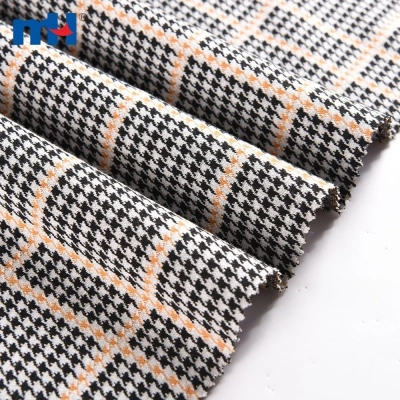 Houndstooth Jacquard Knit Fabric