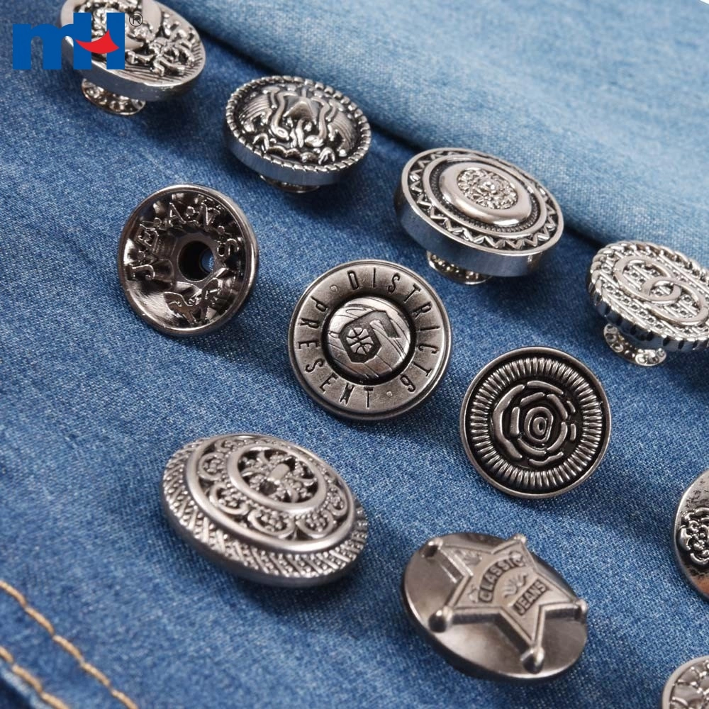 Alloyed Fixed Jean Button Metal Back