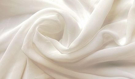 Ivory Chiffon Fabric by the Yard for Textile Experts