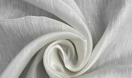 Satin Linen Fabric: Off White (Ivory) Linen Silk Satin 45" Wide By The Yard