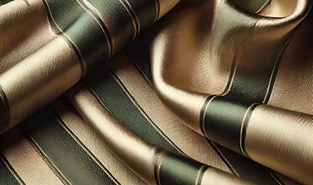 Get to Know the Versatility of Striped Taffeta: Taupe & Dark Olive Silk