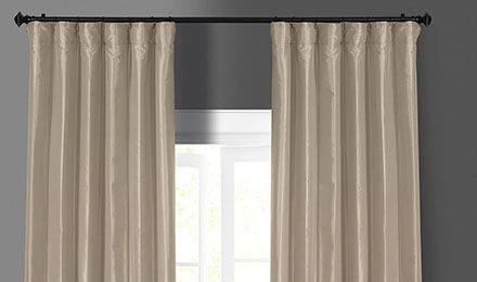 Draping Elegance with Functionality Solid Faux Silk Taffeta Curtains